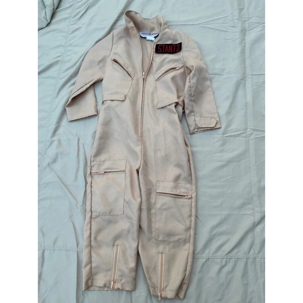 Cosplay Kids Ghostbusters Jumpsuit S Tan Ray Stantz Costume Coveralls